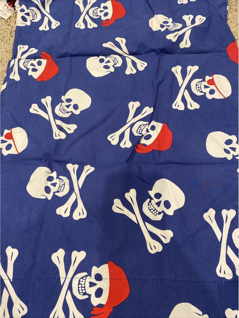 CompanyKids Pirate Skull And Bones Eye Patch fitted Twin Sheet & Pillowcase